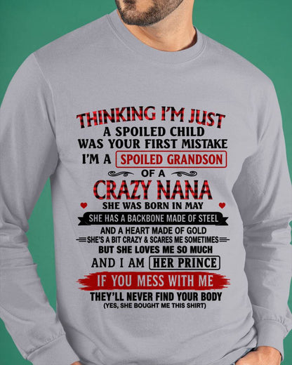 MAY - NANA LOVES HER GRANDSON SHIRT - FROM GRANDMA - TLEE05 (SKU2608-28-05)