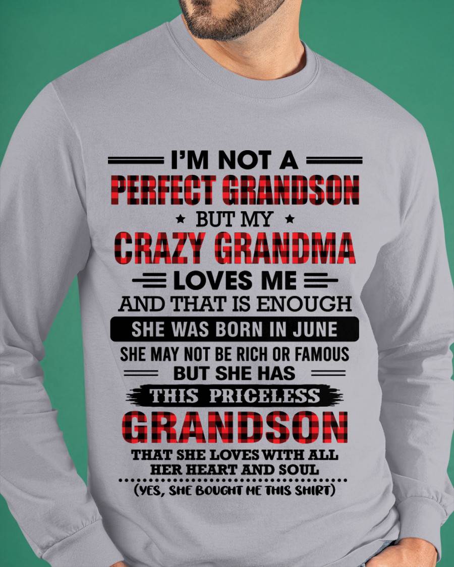 JUNE - NOT PERFECT, JUST GRANDMA’S FAVORITE GRANDSON - FROM GRANDMA - TLEE06 (SKU2606-362-06)