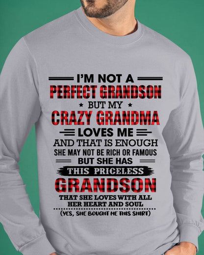 NOT PERFECT, JUST GRANDMA’S FAVORITE GRANDSON - FROM GRANDMA - TLEE00 (SKU2606-362-00)