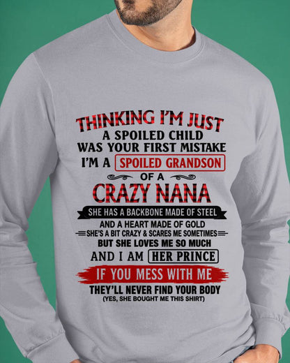 NANA LOVES HER GRANDSON SHIRT - FROM GRANDMA - TLEE00 (SKU2608-28-00)