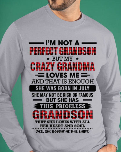 JULY - NOT PERFECT, JUST GRANDMA’S FAVORITE GRANDSON - FROM GRANDMA - TLEE07 (SKU2606-362-07)