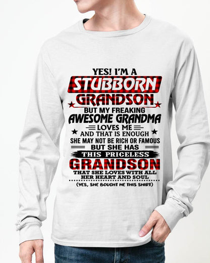 STUBBORN GRANDSON GRANDMA SHIRT - FROM GRANDMA - TLEE00 (SKU2608-86-00)
