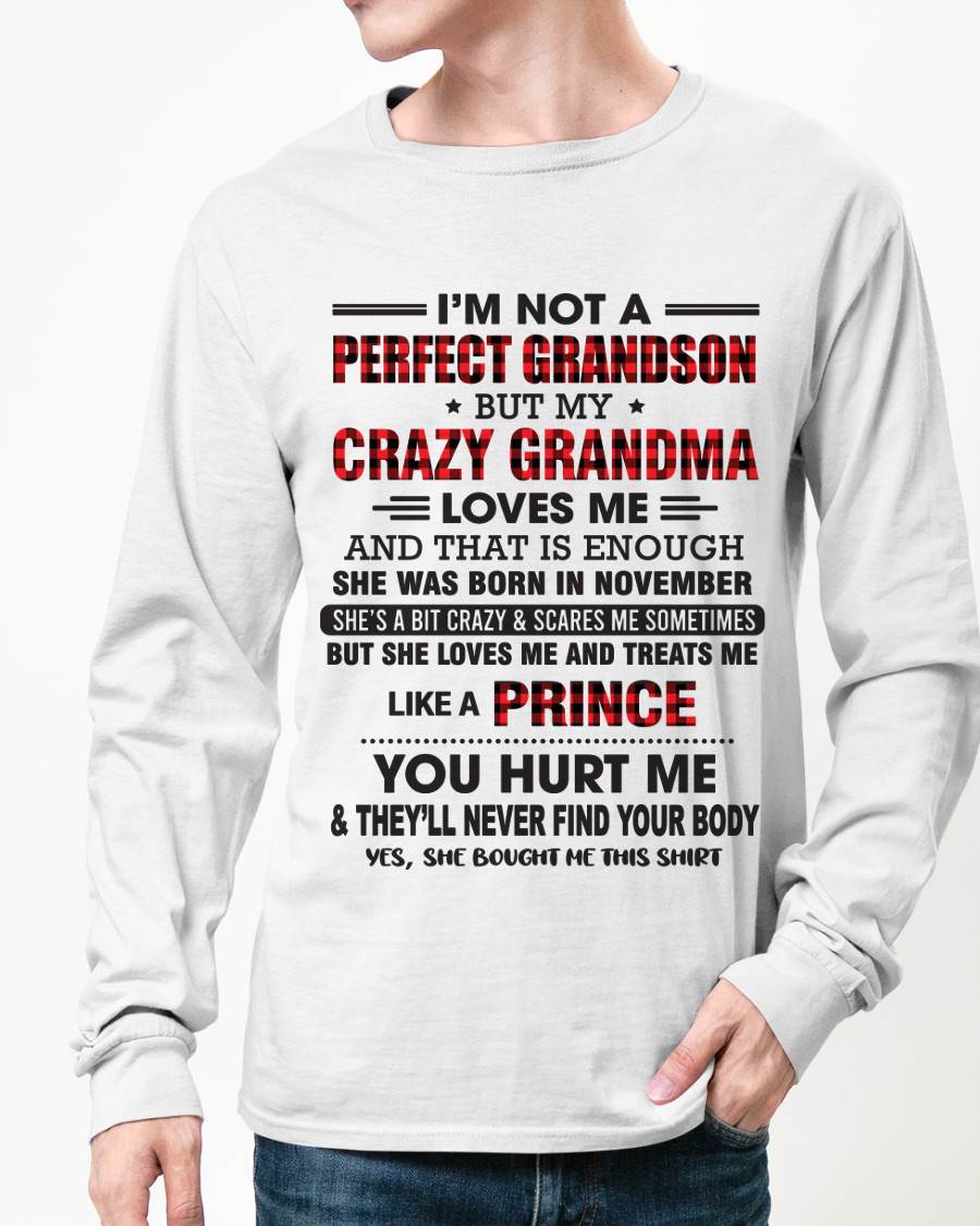 NOVEMBER - PROUD GRANDSON OF A CRAZY GRANDMA - FROM GRANDMA - TLEE11 (SKU2603-71-11)