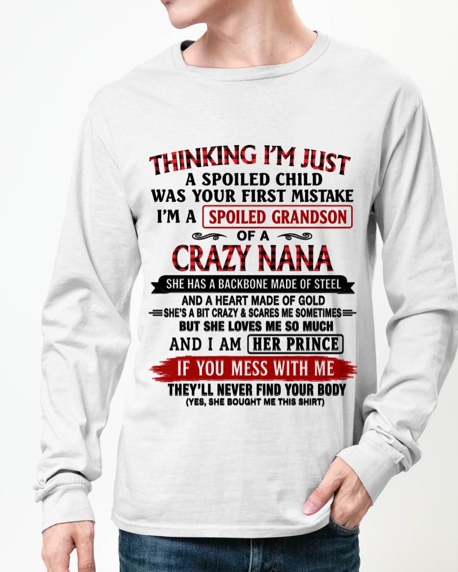 NANA LOVES HER GRANDSON SHIRT - FROM GRANDMA - TLEE00 (SKU2608-28-00)