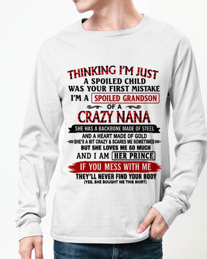 NANA LOVES HER GRANDSON SHIRT - FROM GRANDMA - TLEE00 (SKU2608-28-00)
