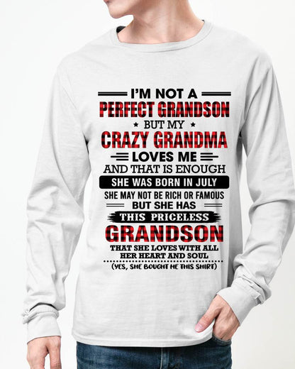 JULY - NOT PERFECT, JUST GRANDMA’S FAVORITE GRANDSON - FROM GRANDMA - TLEE07 (SKU2606-362-07)