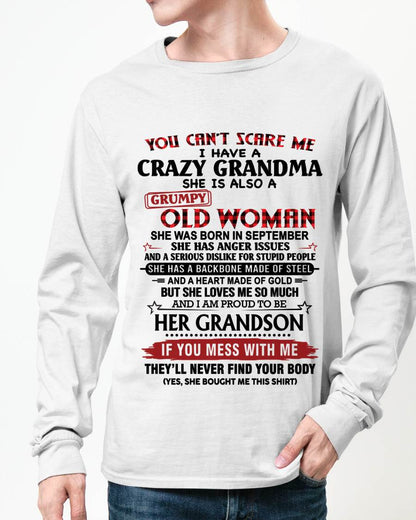 SEPTEMBER - YOU CAN'T SCARE ME I HAVE A CRAZY GRANDMA SHE IS ALSO A GRUMPY OLD WOMAN - FROM GRANDMA - TLEE09 (SKU2603-54-09)