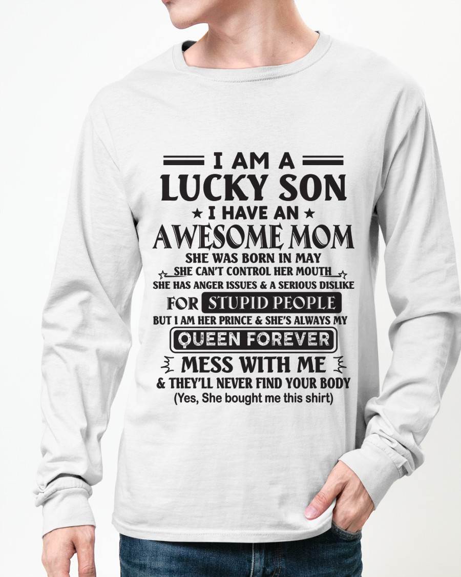 MAY - I AM A LUCKY SON I HAVE AN AWESOME MOM - FROM MOM - TLEE05 (SKU11-37-05)