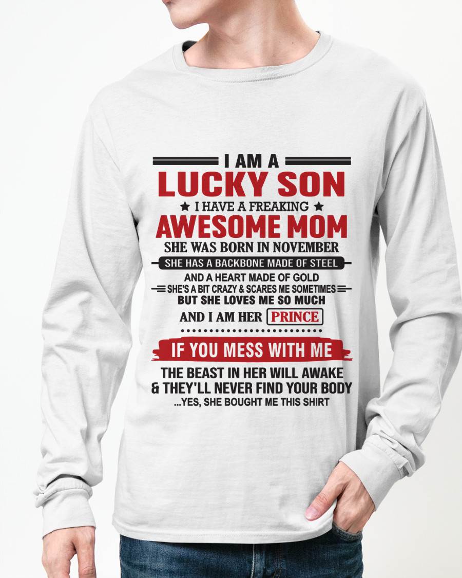 NOVEMBER - LUCKY SON OF A STRONG AND PROTECTIVE MOM - FROM MOM - TLEE11 (SKU2602-97-11)