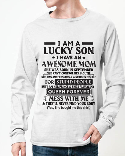 SEPTEMBER - I AM A LUCKY SON I HAVE AN AWESOME MOM - FROM MOM - TLEE09 (SKU11-37-09)
