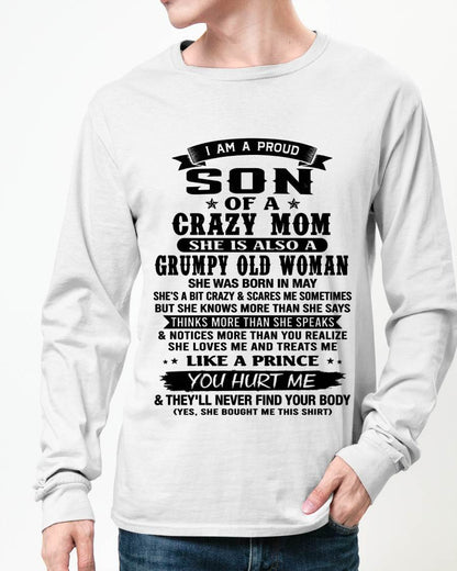 MAY - PROUD SON OF A FREAKIN' AWESOME MOM - FROM MOM - TLEE05 (SKU2607-60-05)