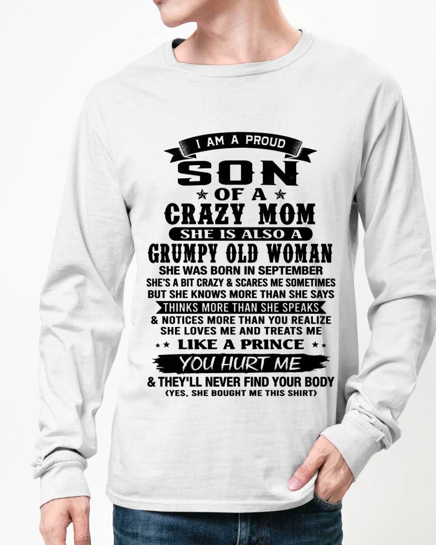 SEPTEMBER - PROUD SON OF A FREAKIN' AWESOME MOM - FROM MOM - TLEE09 (SKU2607-60-09)