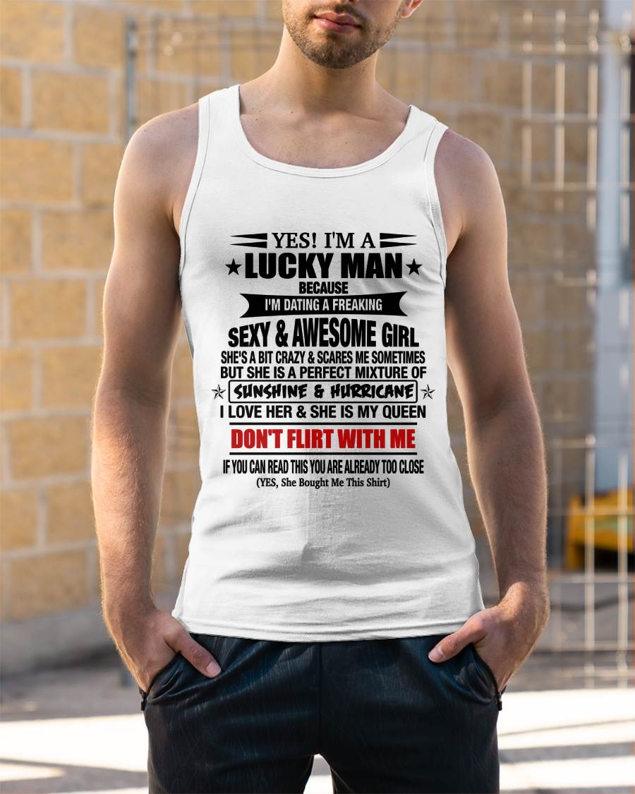 LUCKY MAN WITH AN AMAZING GIRLFRIEND TEE - FROM GF - TLEE00 (SKU2605-98-00)