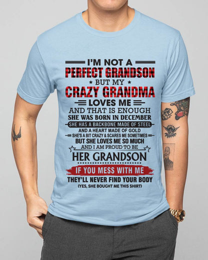 DECEMBER - I’M NOT PERFECT, BUT MY CRAZY GRANDMA LOVES ME - FROM GRANDMA - TLEE12 (SKU26T-01131-12)