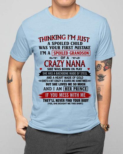 MAY - NANA LOVES HER GRANDSON SHIRT - FROM GRANDMA - TLEE05 (SKU2608-28-05)