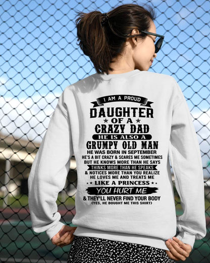 SEPTEMBER - FUNNY DAD AND DAUGHTER SHIRT - FROM DAD - TLEE09 (SKU2606-394-09)