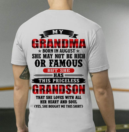 AUGUST GRANDMA - HER PRICELESS GRANDSON - FROM GRANDMA - TLEE08 (SKU2606-337-08)