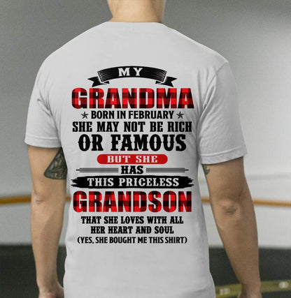 FEBRUARY GRANDMA - HER PRICELESS GRANDSON - FROM GRANDMA - TLEE02 (SKU2606-337-02)