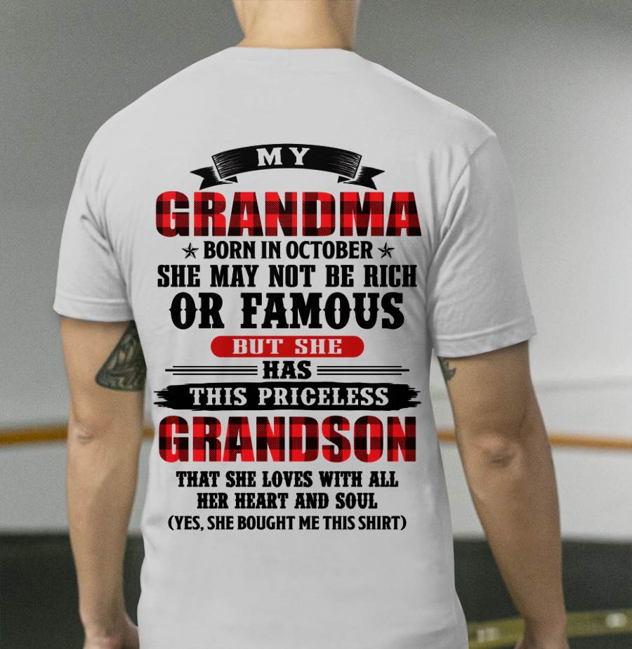 OCTOBER GRANDMA - HER PRICELESS GRANDSON - FROM GRANDMA - TLEE10 (SKU2606-337-10)