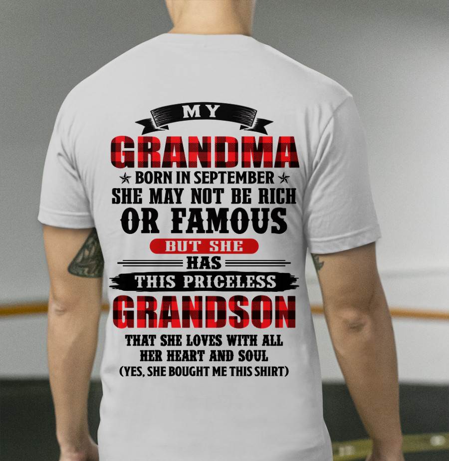 SEPTEMBER GRANDMA - HER PRICELESS GRANDSON - FROM GRANDMA - TLEE09 (SKU2606-337-09)