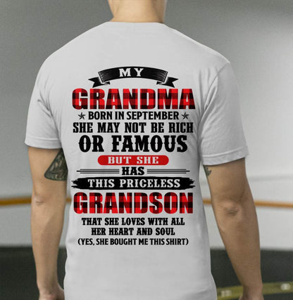 SEPTEMBER GRANDMA - HER PRICELESS GRANDSON - FROM GRANDMA - TLEE09 (SKU2606-337-09)