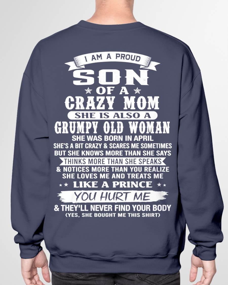 APRIL - PROUD SON OF A CRAZY MOM - FROM MOM - TLEE04 (SKU2606-127-04)