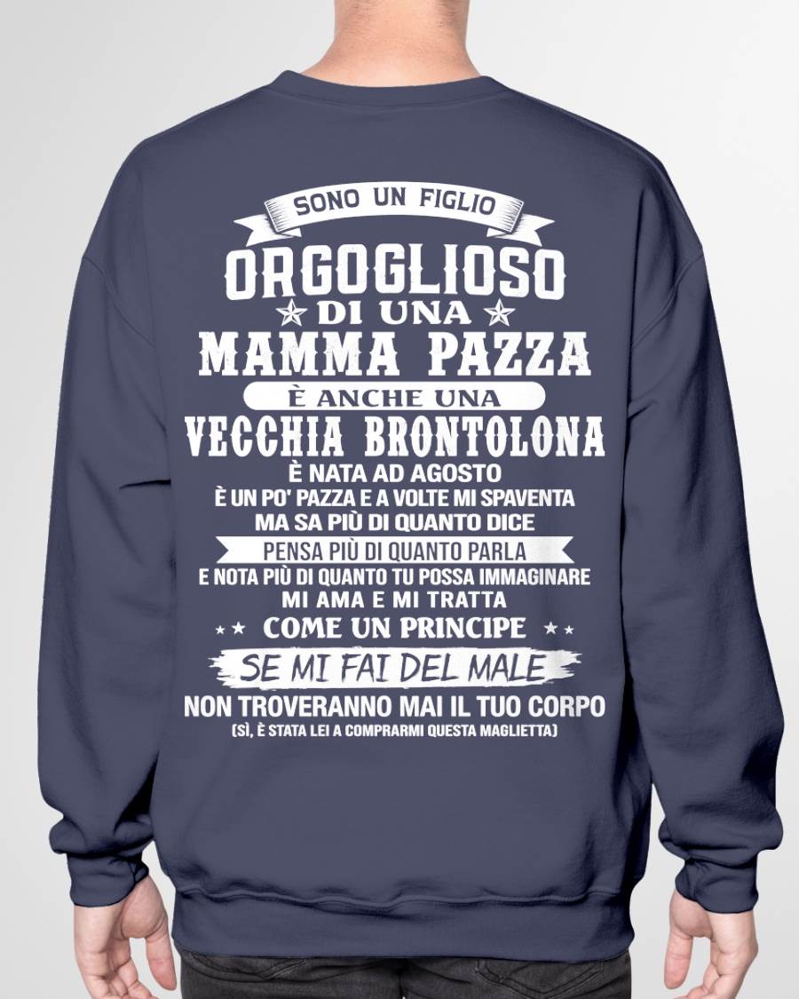 AGOSTO / FIGLIO DI UNA MAMMA PAZZA - REGALO DA MAMMA  - TLEE08 (SKU2606-204-08)