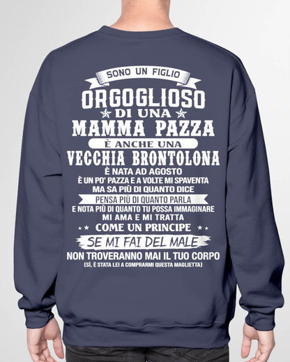 AGOSTO / FIGLIO DI UNA MAMMA PAZZA - REGALO DA MAMMA  - TLEE08 (SKU2606-204-08)