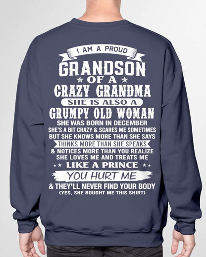 DECEMBER - GRANDSON OF A CRAZY GRANDMA - FROM GRANDMA - TLEE12 (SKU2606-274-12)