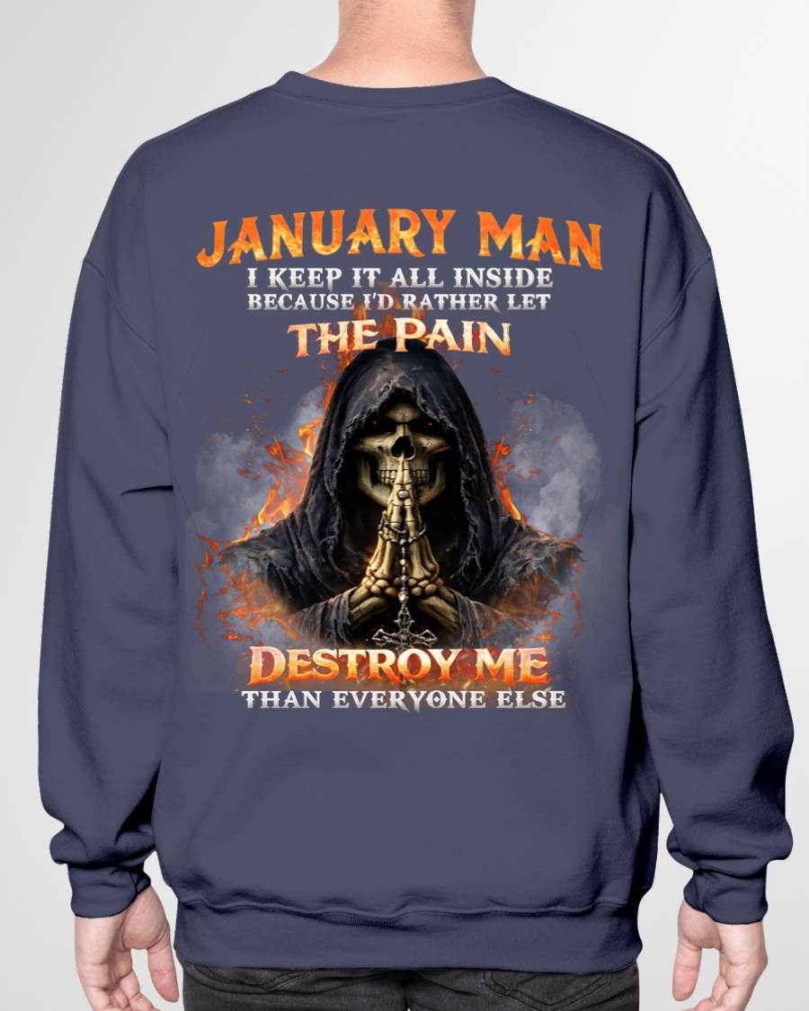 JANUARY MAN SKULL SHIRT – I KEEP IT ALL INSIDE DARK GOTHIC T-SHIRT - FOR MAN - TLEE01 (SKU2604-136-01)