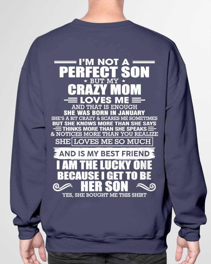 JANUARY MOM - SHE MAY BE CRAZY BUT SHE LOVES ME UNCONDITIONALLY - FROM MOM - TLEE01 (SKU2604-84-01)