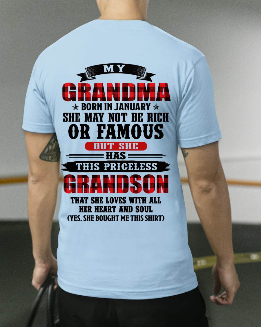JANUARY GRANDMA - HER PRICELESS GRANDSON - FROM GRANDMA - TLEE01 (SKU2606-337-01)
