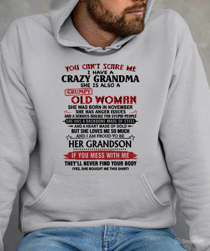 NOVEMBER - YOU CAN'T SCARE ME I HAVE A CRAZY GRANDMA SHE IS ALSO A GRUMPY OLD WOMAN - FROM GRANDMA - TLEE11 (SKU2603-54-11)