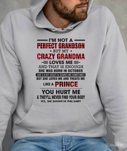 OCTOBER - PROUD GRANDSON OF A CRAZY GRANDMA - FROM GRANDMA - TLEE10 (SKU2603-71-10)