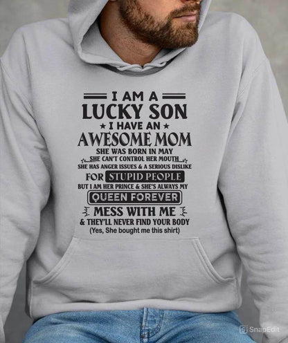 MAY - I AM A LUCKY SON I HAVE AN AWESOME MOM - FROM MOM - TLEE05 (SKU11-37-05)