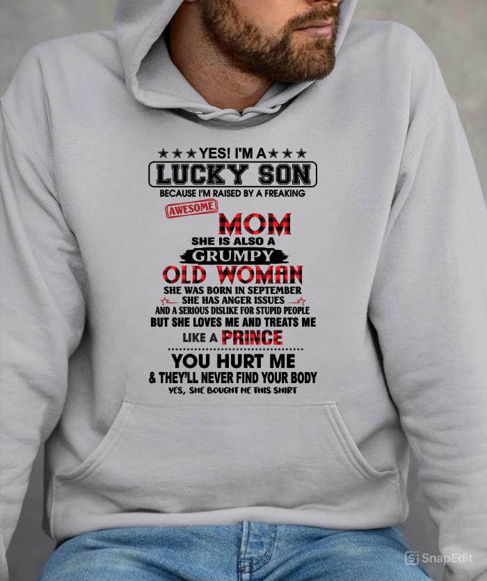 SEPTEMBER - LUCKY SON – PROUD TO BE RAISED BY AN AWESOME MOM - FROM MOM - TLEE09 (SKU2603-106-09)