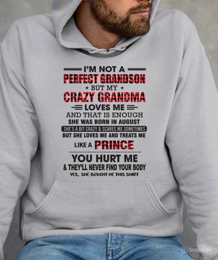AUGUST - PROUD GRANDSON OF A CRAZY GRANDMA - FROM GRANDMA - TLEE08 (SKU2603-71-08)