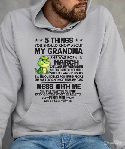 MARCH - 5 THINGS YOU SHOULD KNOW ABOUT MY GRANDMA – AND YOU'D BETTER NOT MESS WITH ME - FROM GRANDMA - TLEE03 (SKU10-06-03)