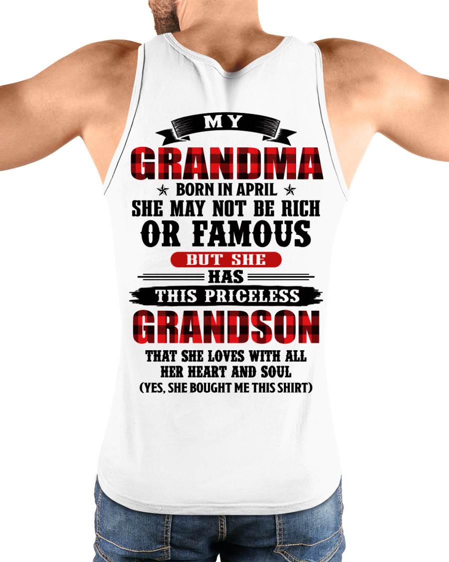 APRIL GRANDMA - HER PRICELESS GRANDSON - FROM GRANDMA - TLEE04 (SKU2606-337-04)