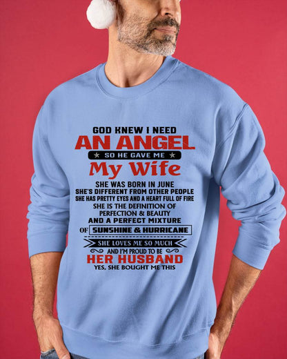 JUNE - GOD KNEW I NEEDED AN ANGEL SO HE GAVE ME MY WIFE - FROM WIFE - TLEE06 (SKU26T-01-54-06)