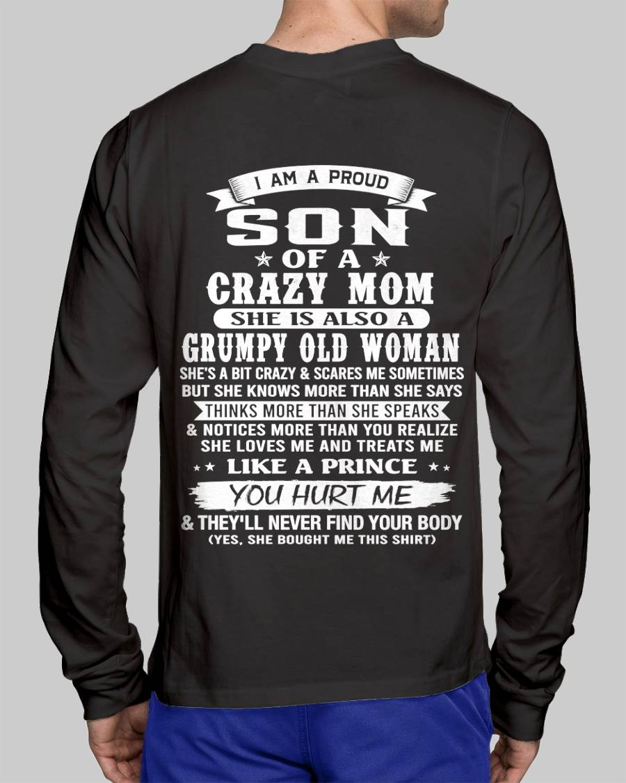 PROUD SON OF A CRAZY MOM - FROM MOM - TLEE00 (SKU2606-127-00)