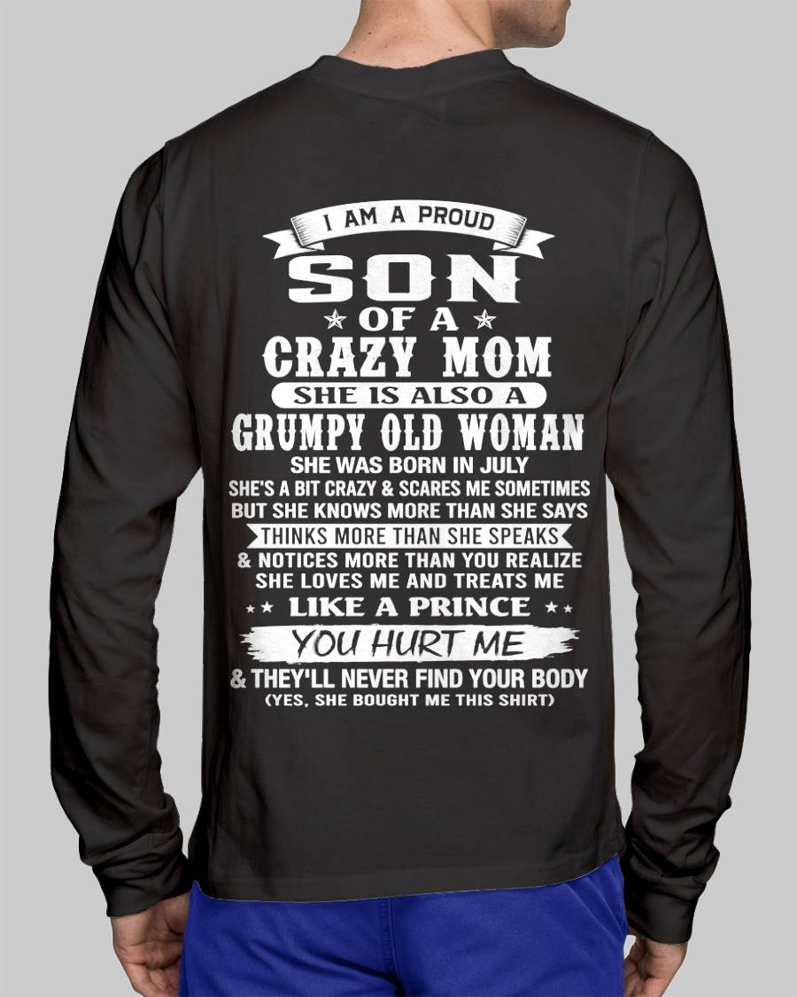 JULY - PROUD SON OF A CRAZY MOM - FROM MOM - TLEE07 (SKU2606-127-07)