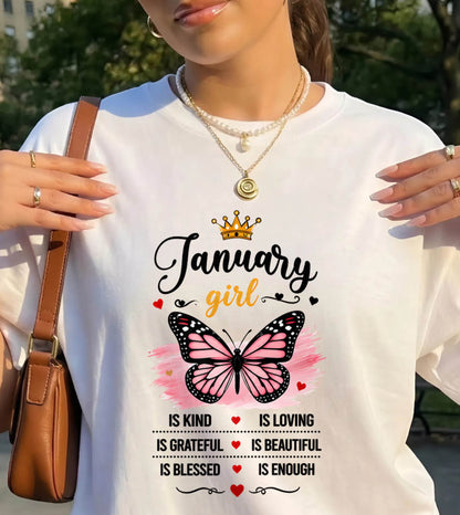 JANUARY GIRL BUTTERFLY SHIRT - FOR WOMEN - TLEE01 (SKU2608-593-01)