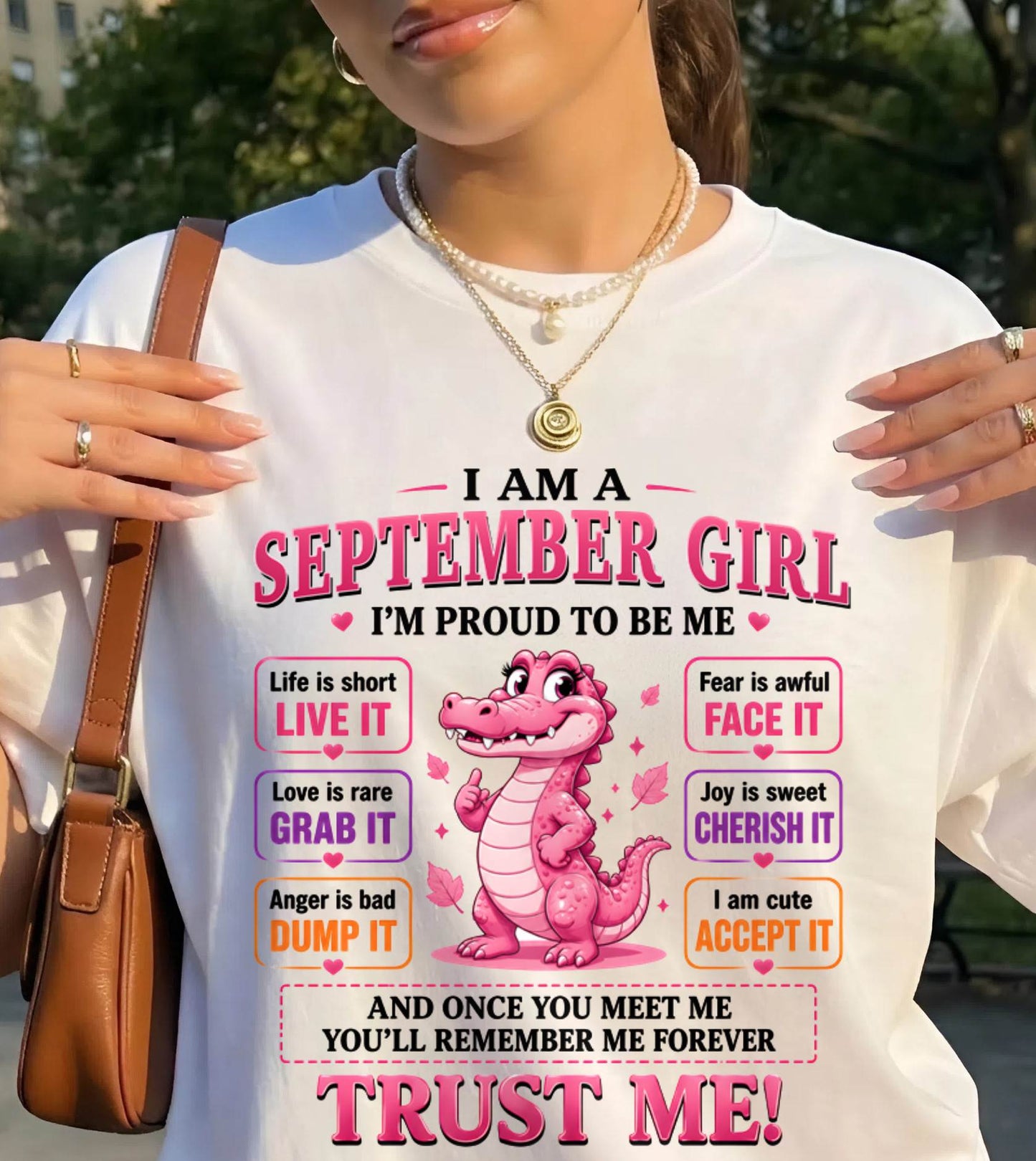 SEPTEMBER GIRL CUTE ALLIGATOR TEE - FOR WOMEN - TLEE09 (SKU2607-236-09)