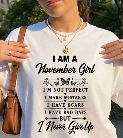 NOVEMBER GIRL NEVER GIVE UP - FOR WOMEN - TLEE11 (SKU2606-378-11)