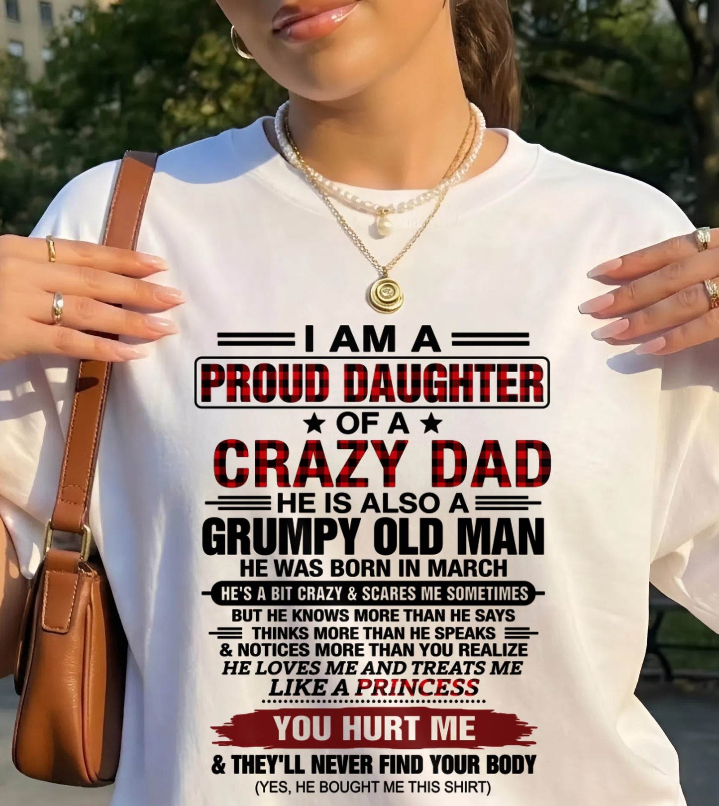 MARCH - BEST DAD BEST DAUGHTER SHIRT - FROM DAD - TLEE03 (SKU2608-27-03)