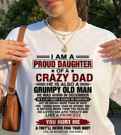 DECEMBER - BEST DAD BEST DAUGHTER SHIRT - FROM DAD - TLEE12 (SKU2608-27-12)