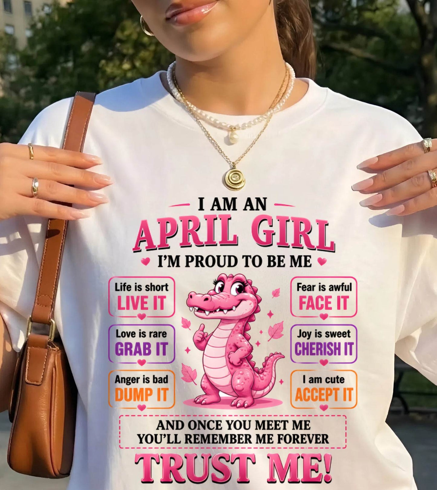 APRIL GIRL CUTE ALLIGATOR TEE - FOR WOMEN - TLEE04 (SKU2607-236-04)