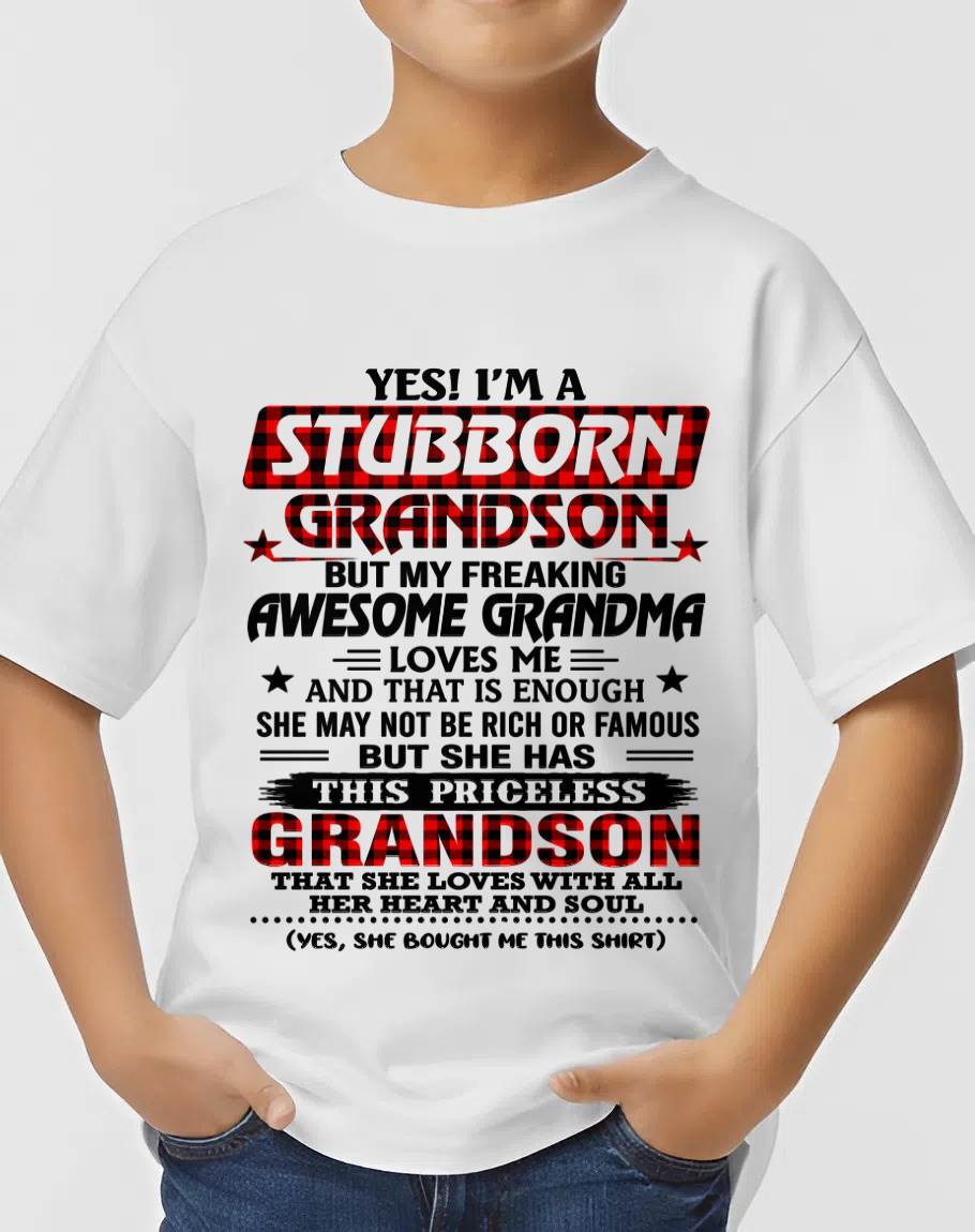 STUBBORN GRANDSON GRANDMA SHIRT - FROM GRANDMA - TLEE00 (SKU2608-86-00)