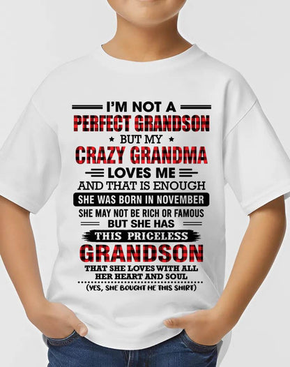 NOVEMBER - NOT PERFECT, JUST GRANDMA’S FAVORITE GRANDSON - FROM GRANDMA - TLEE11 (SKU2606-362-11)